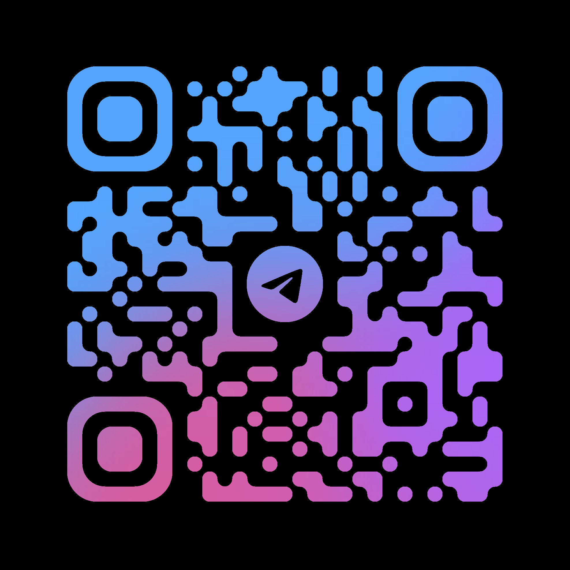 QR-код группы технической поддержки в Telegram